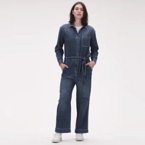 GAP  indigo utility tie-belt jumpsuit 12